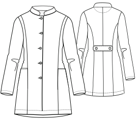 Fashion sewing patterns for UNIFORMS One-Piece Coat 9283